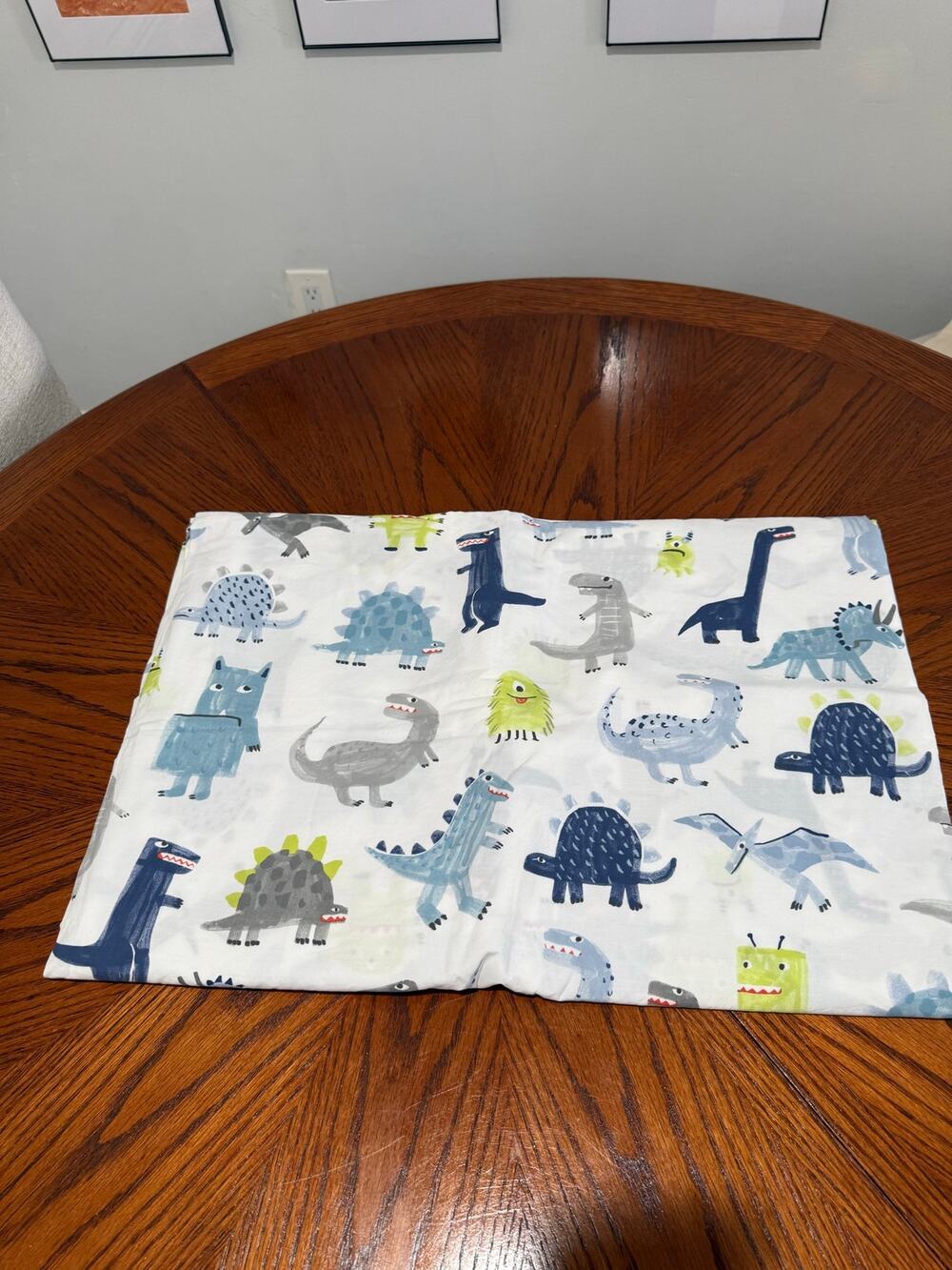 Pottery Barn Kids Dinosaur Print Flat Sheet | Full | 100% Organic Cotton